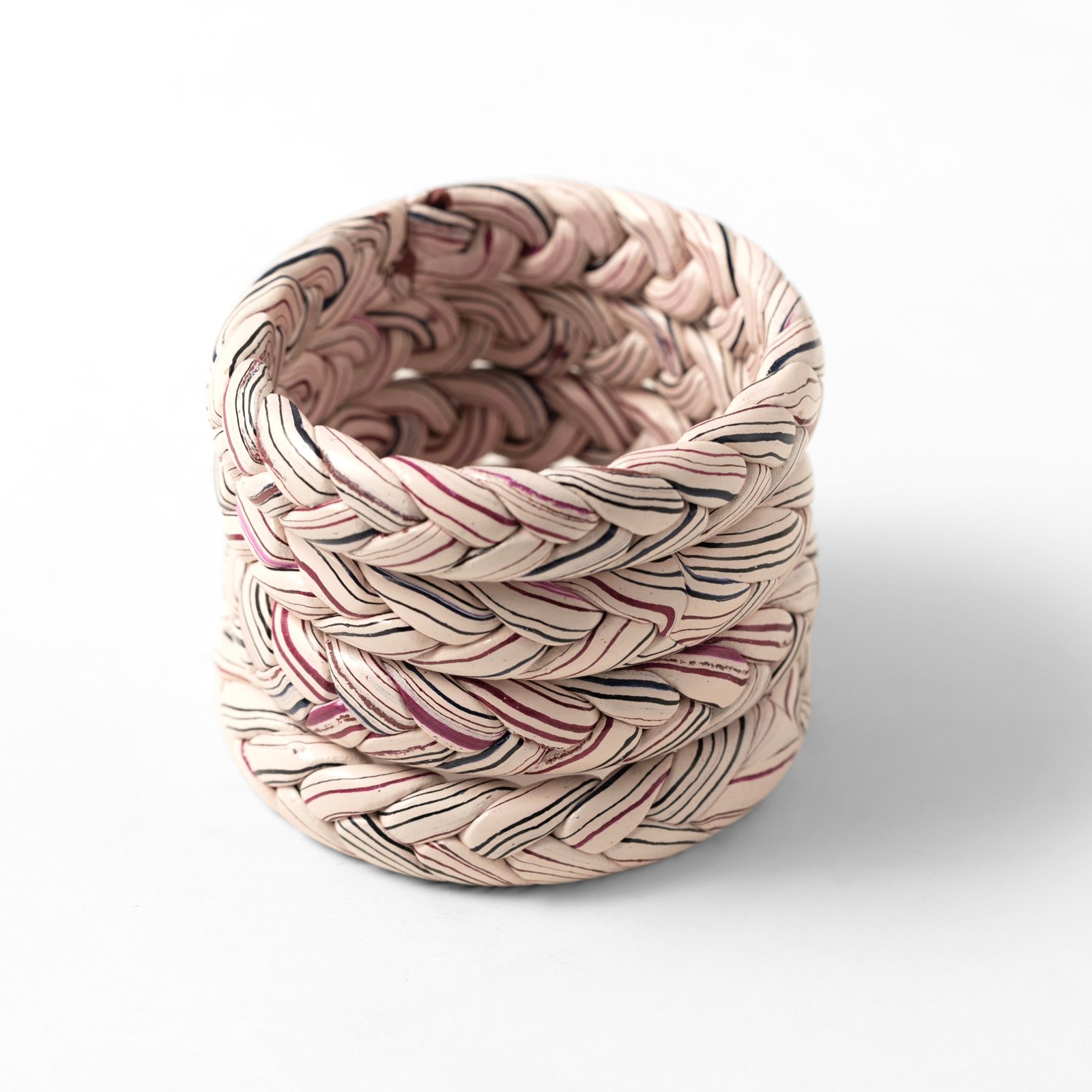Braided White Lac Bangle
