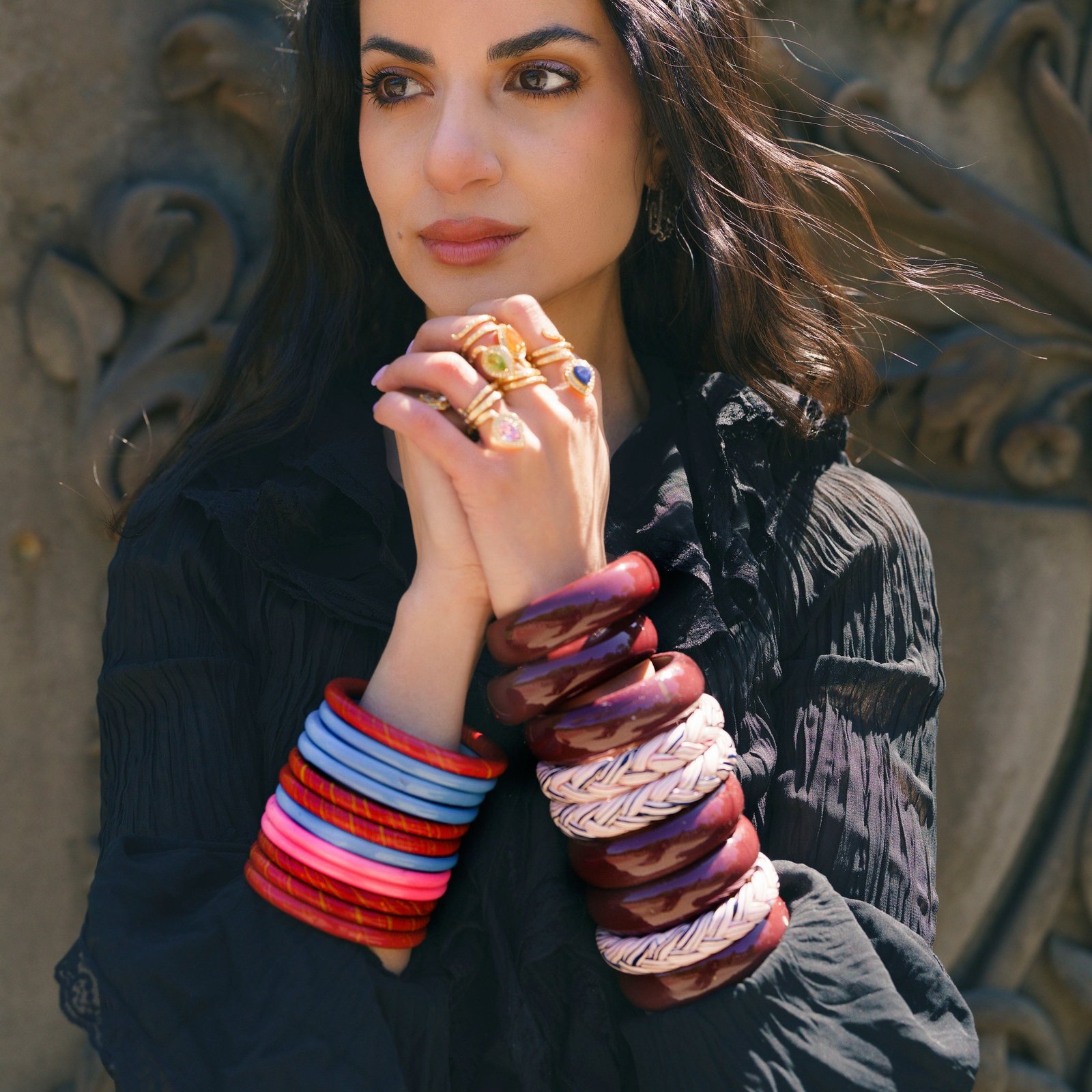 Braided White Lac Bangle