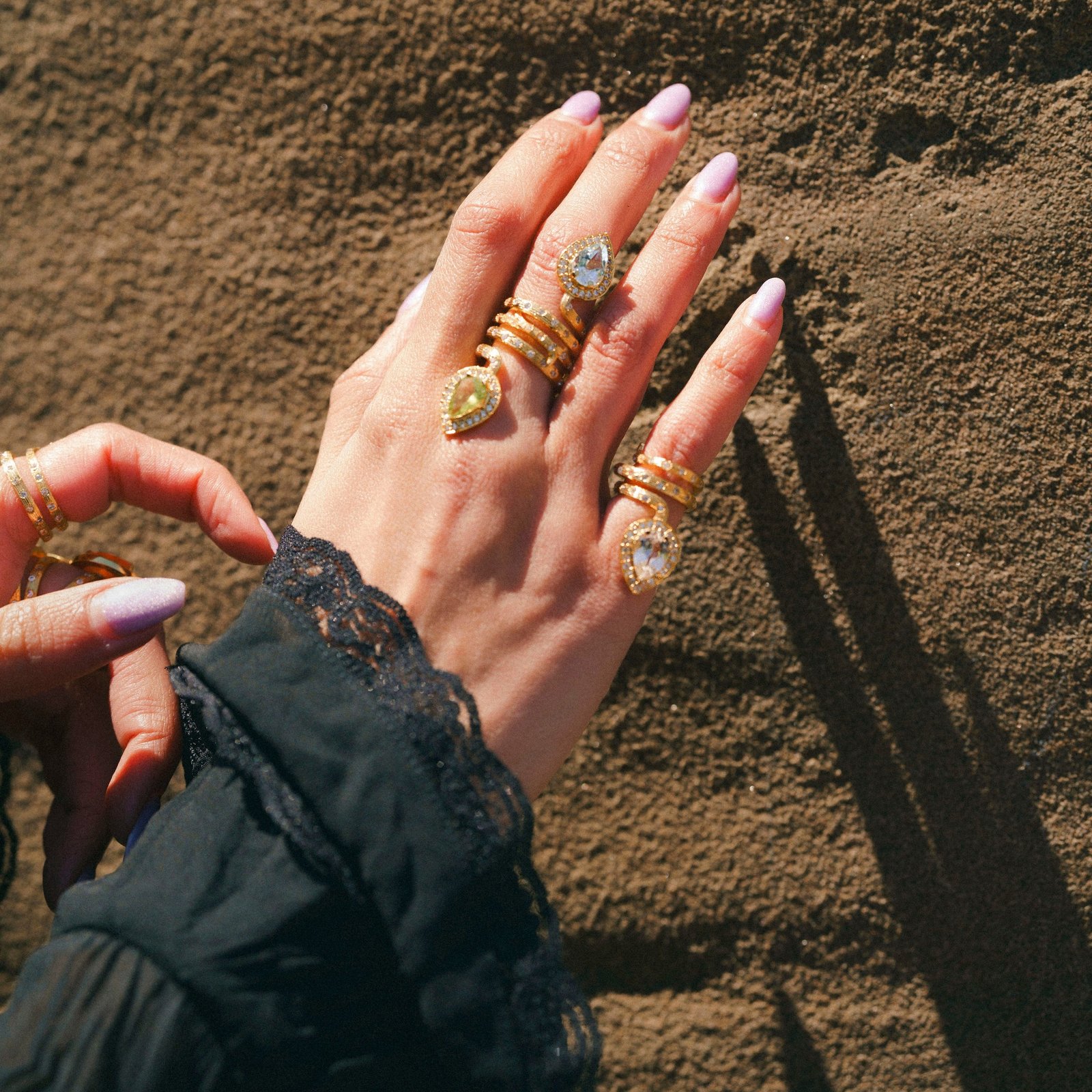 Gilded Coil Birthstone Ring