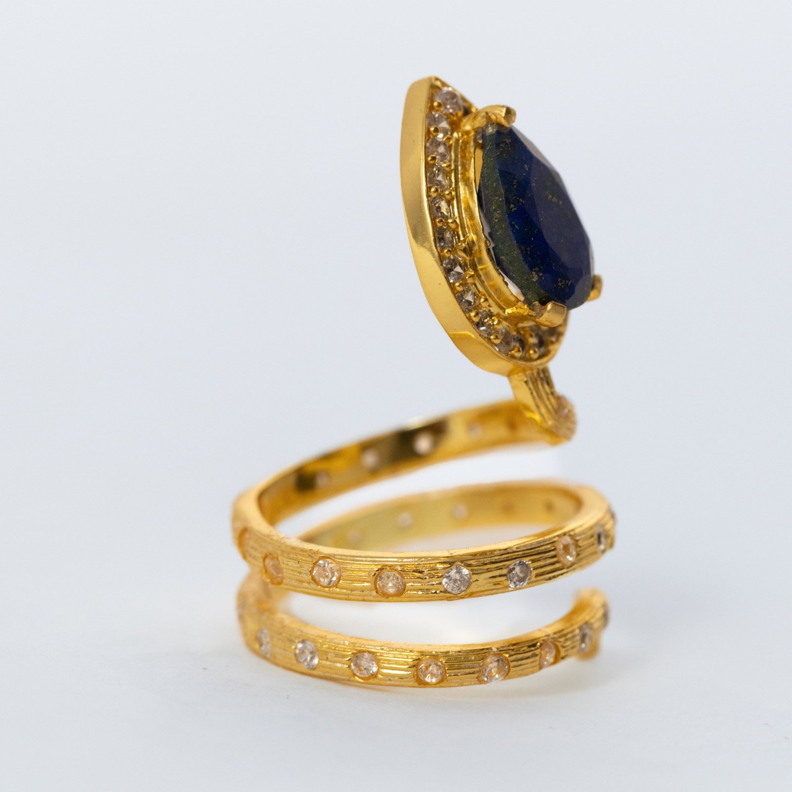 Gilded Coil Birthstone Ring