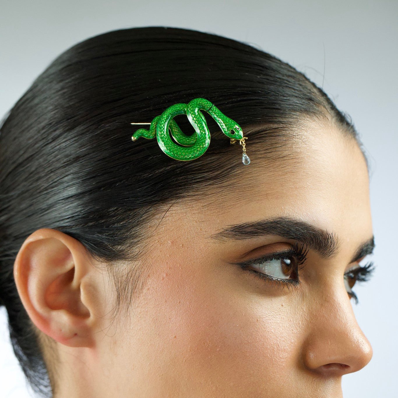 Green Snake Brooch